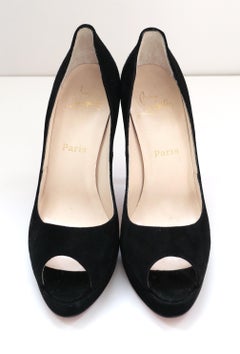 Christian Louboutin Very Prive Black Suede Heels