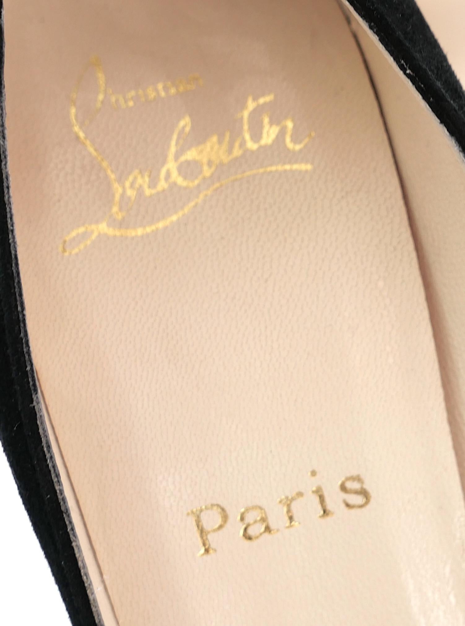 Women's Christian Louboutin Very Prive Black Suede Heels For Sale