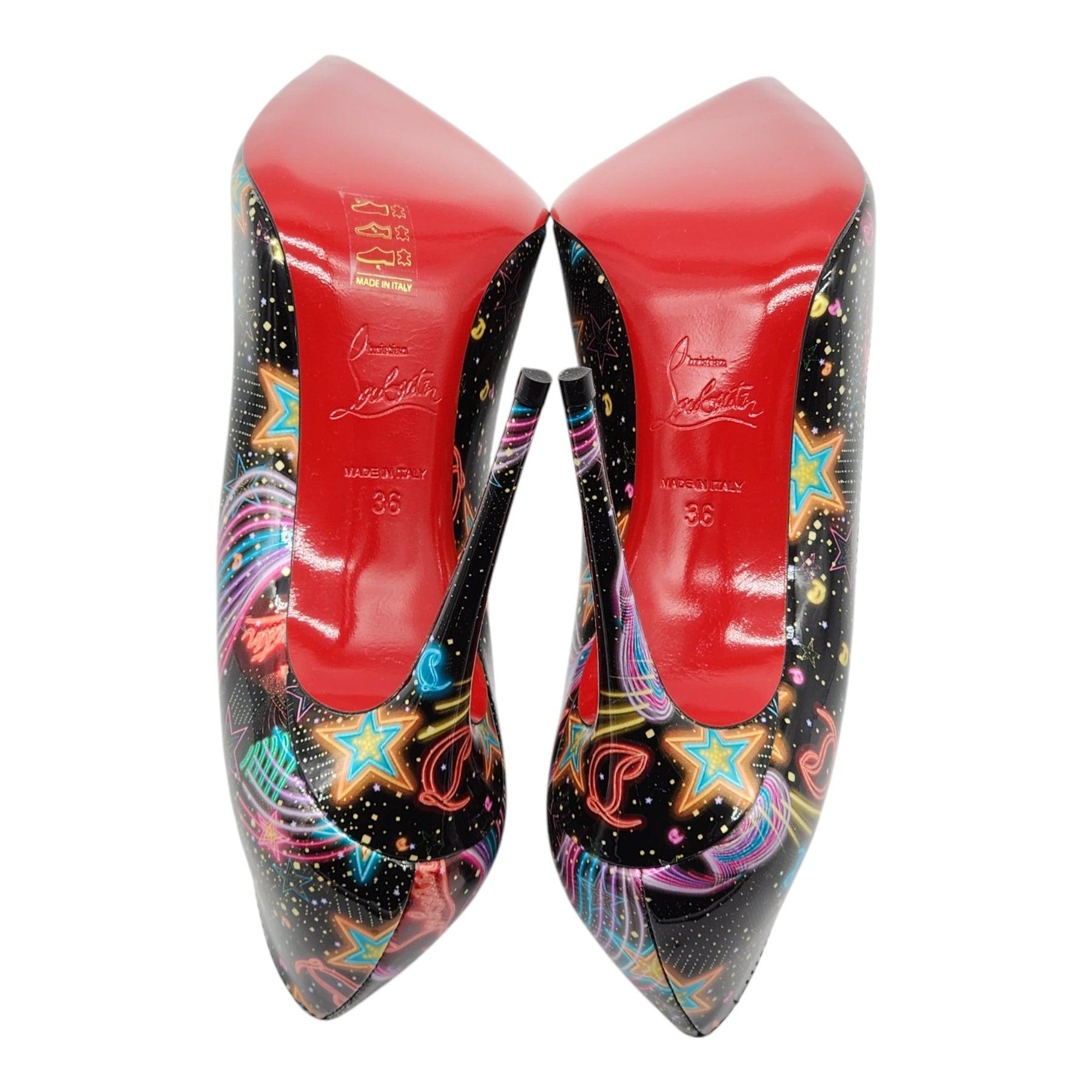 Christian Louboutin Viva Las Vegas Kate Pumps aus Lackleder in Schwarz Größe 36 Damen im Angebot