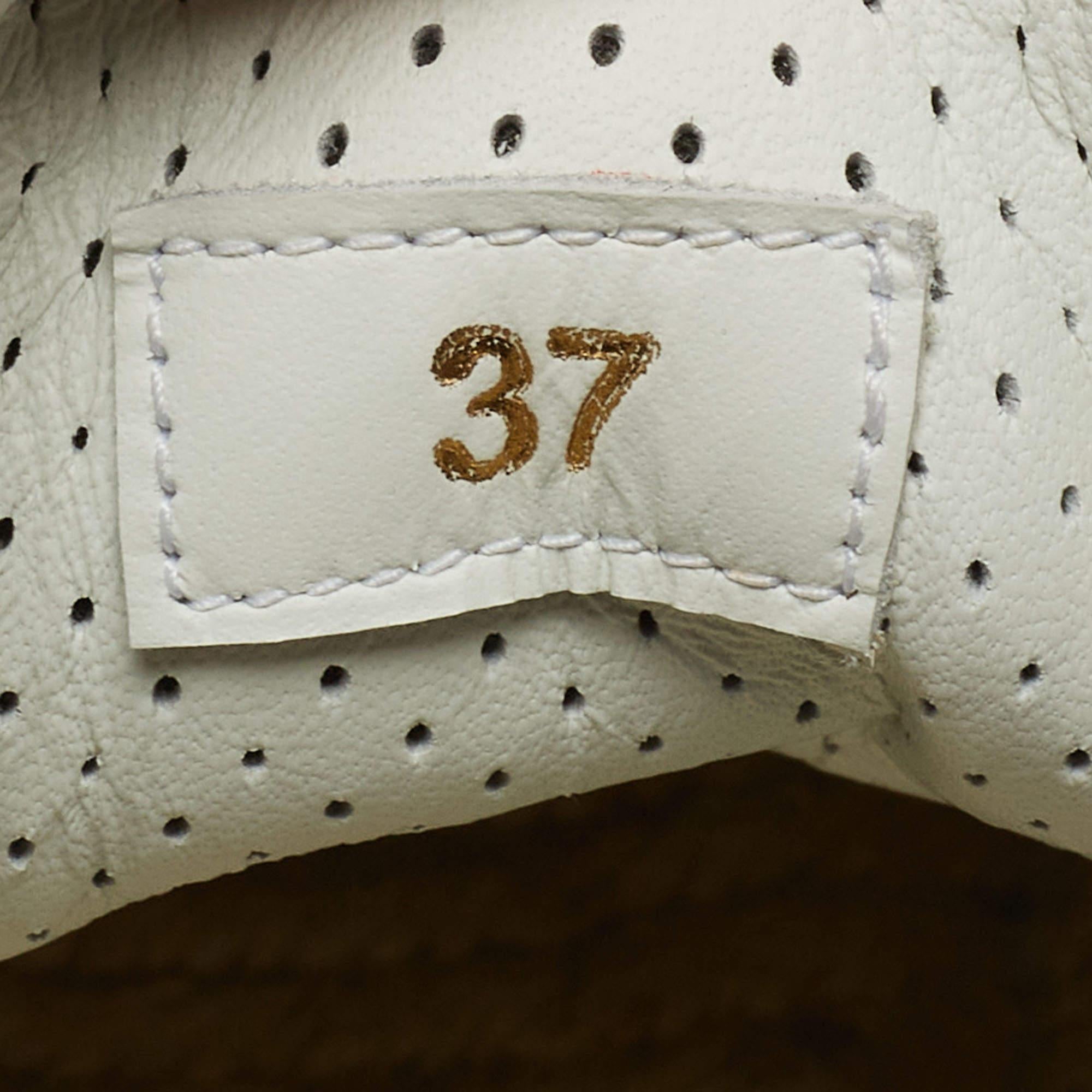 Christian Louboutin White  And Leather Espasneak Espadrille Sneakers Size 37 4