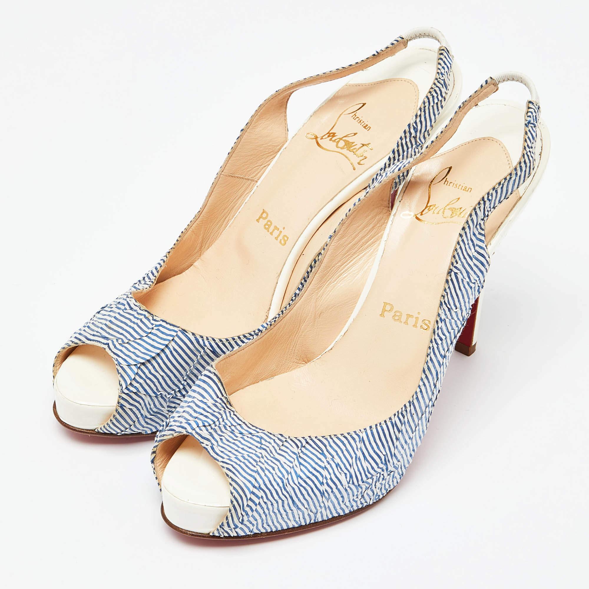 Make a chic style statement with these designer pumps. They showcase sturdy heels and durable soles perfect for your fashionable outings