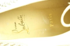 Christian Louboutin White Freddy Spiked SKUFlats