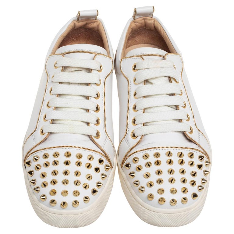 Christian Louboutin Metallic Gold Spikes Lace Up High Top Sneakers Size 41  For Sale at 1stDibs  christian louboutin high sneakers, christian louboutin  gold spike sneakers, christian louboutin gold spikes