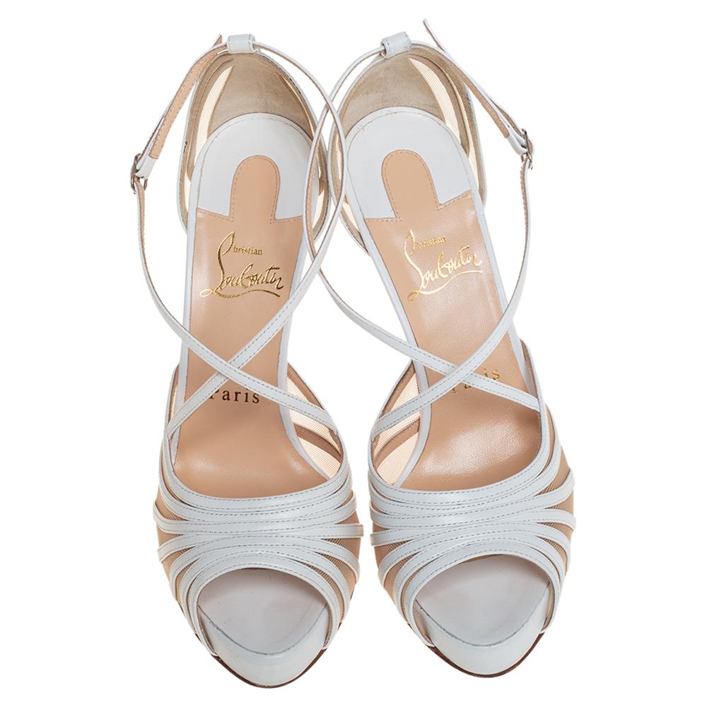 white louboutin sandals