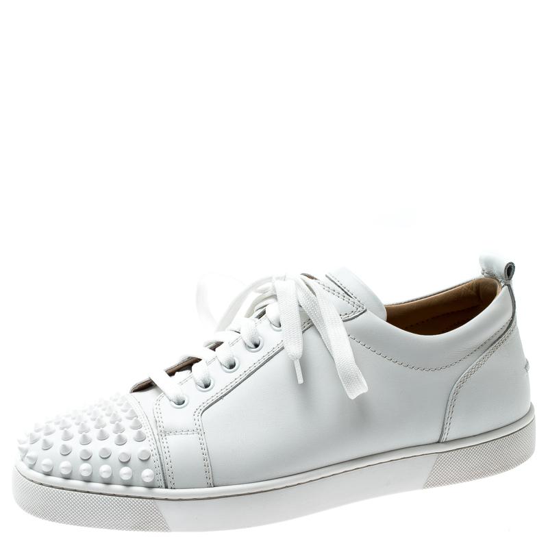 Christian Louboutin White Leather Louis 