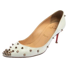 Christian Louboutin White Leather Pigalle Pumps Size 36