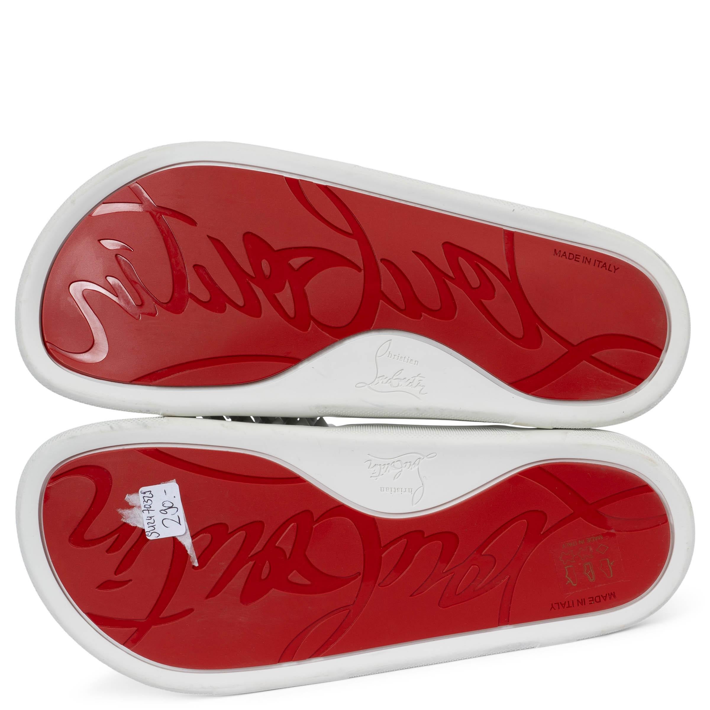 CHRISTIAN LOUBOUTIN white leather POOL FUN DONNA SPIKE Sandals Shoes 38 fit 37 For Sale 3