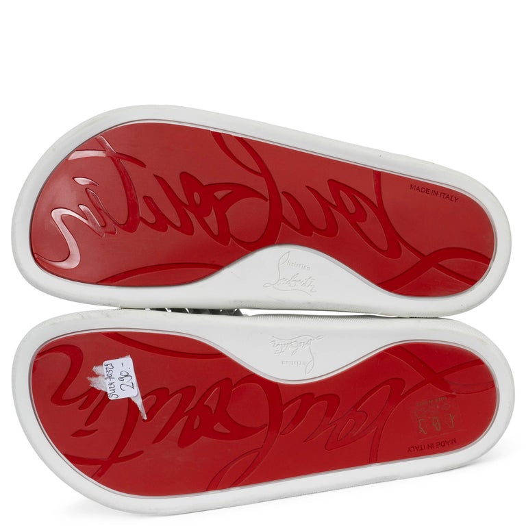 CHRISTIAN LOUBOUTIN white leather POOL FUN DONNA SPIKE  display picture 3