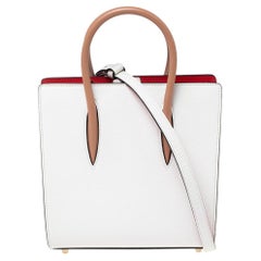 Christian Louboutin White Leather Small Paloma Tote