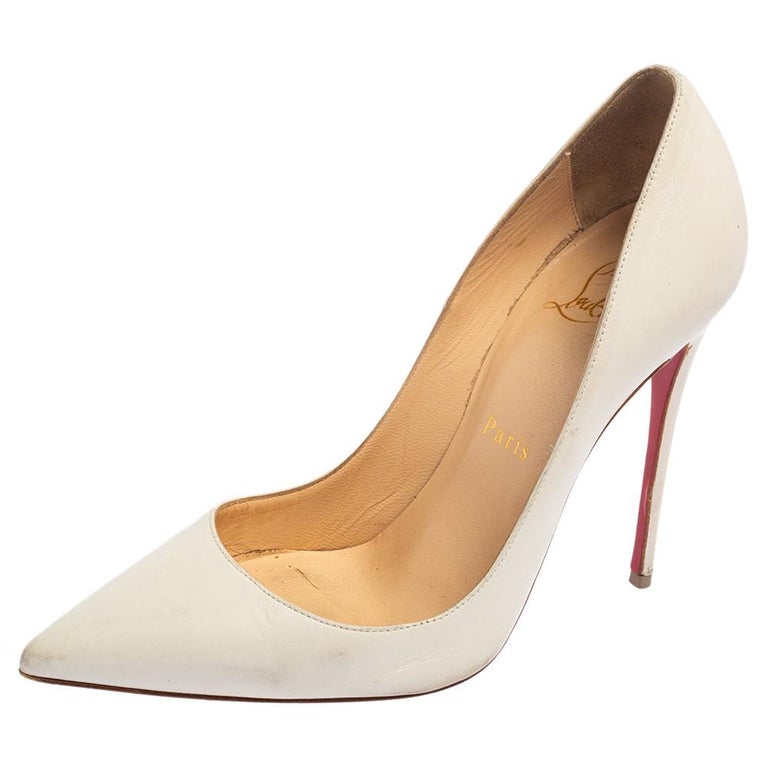 Christian Louboutin, Shoes, Classic Leather White So Kate Christian Louboutin  Heels Stilettos Shoes