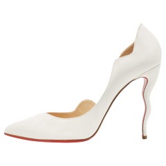 Christian Louboutin White Patent Leather Dalida Pumps Size 40