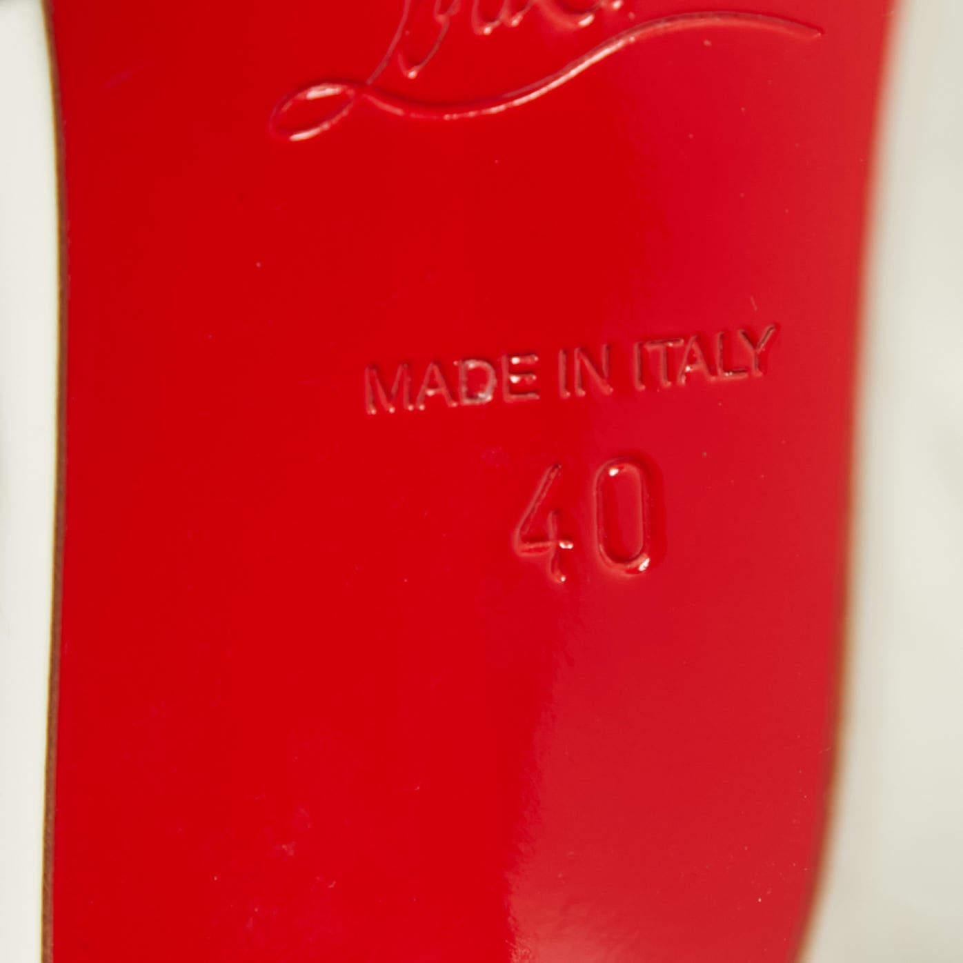 Christian Louboutin White Patent Leather D'orsay Pumps Size 40 3