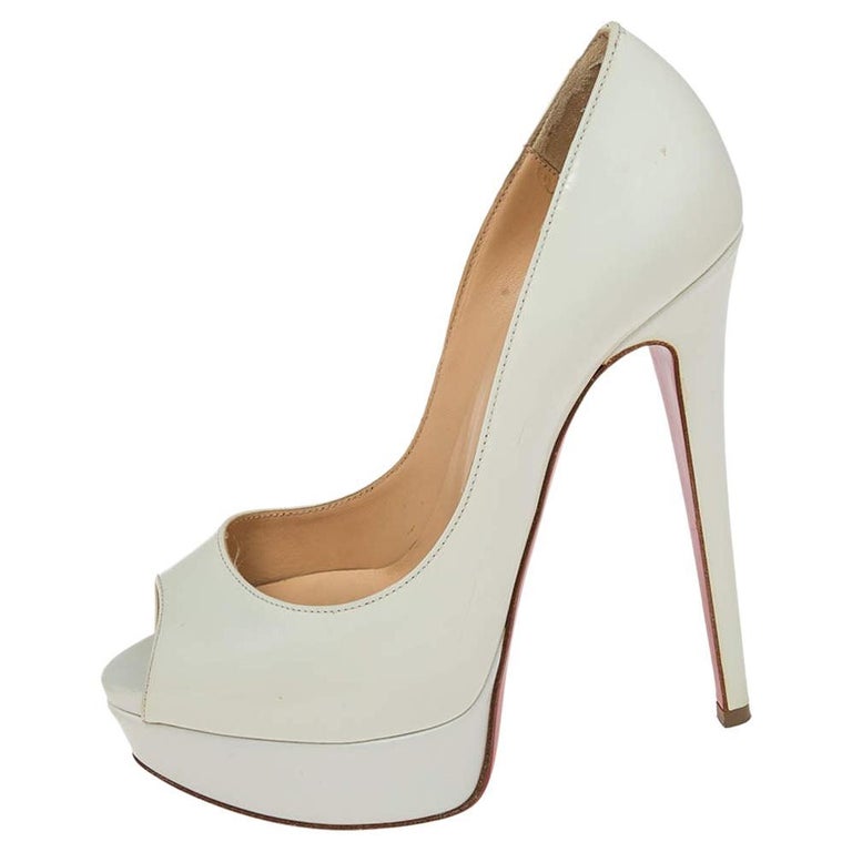 White Heels Louboutin - 58 For Sale on 1stDibs | white louboutins heels, white  christian louboutin shoes, white heels with red bottoms