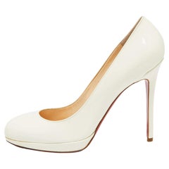 Christian Louboutin White Patent Leather New Simple Pumps Size 41