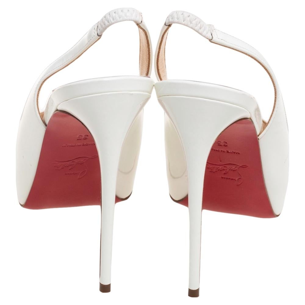 louboutin peep toe slingback