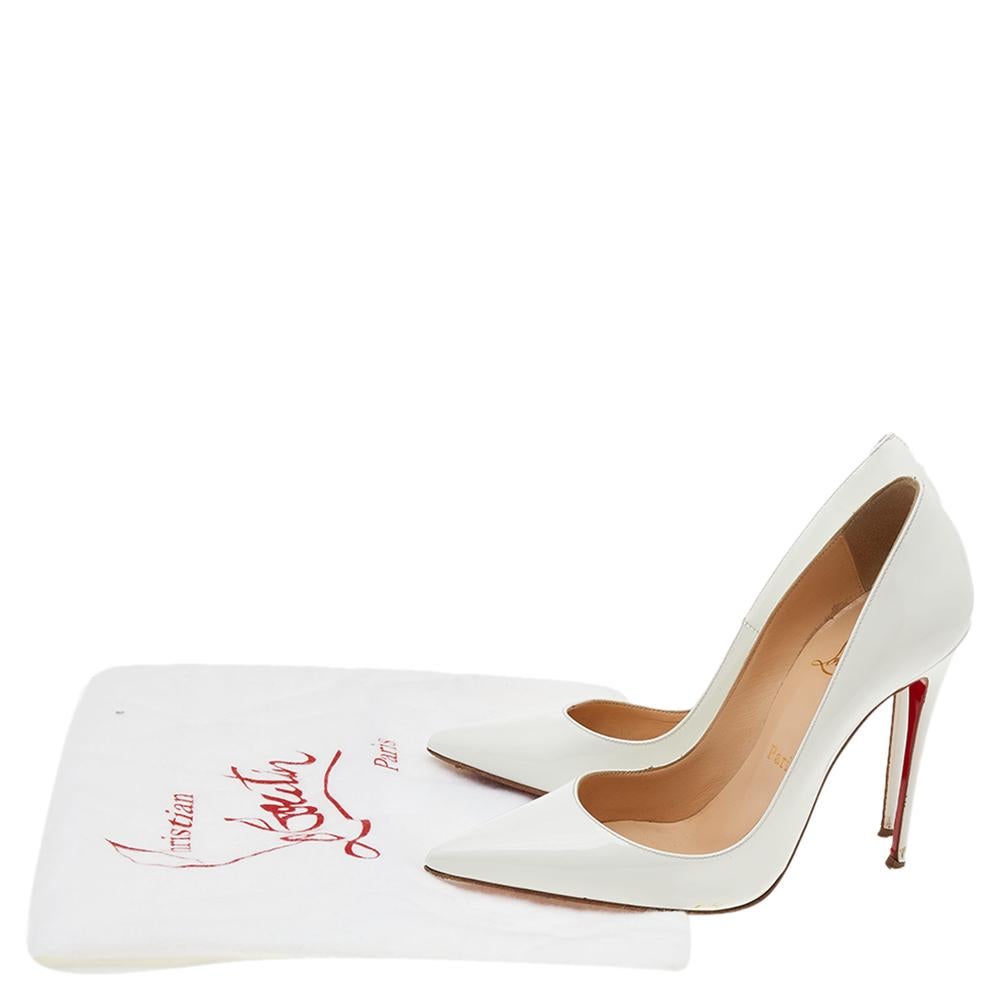 Christian Louboutin White Patent Leather So Kate Pumps Size 36 1