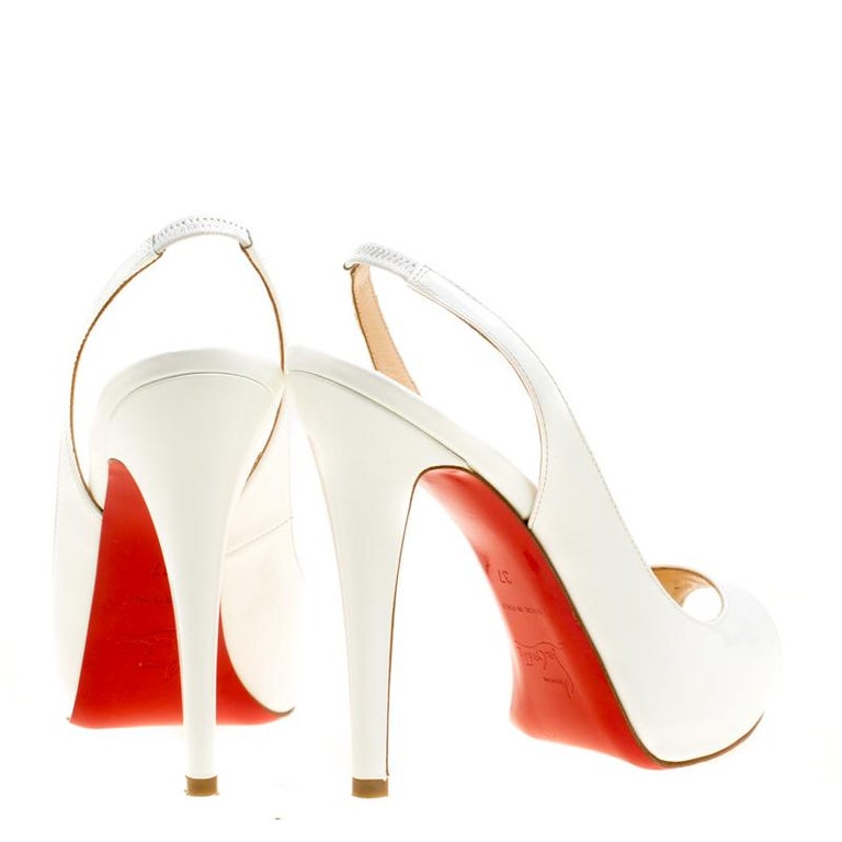 christian louboutin sandals white