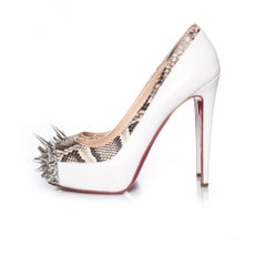 Christian Louboutin, White platform spike pumps