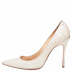 Christian Louboutin Pumps a punta So Kate in pitone bianco taglia 37