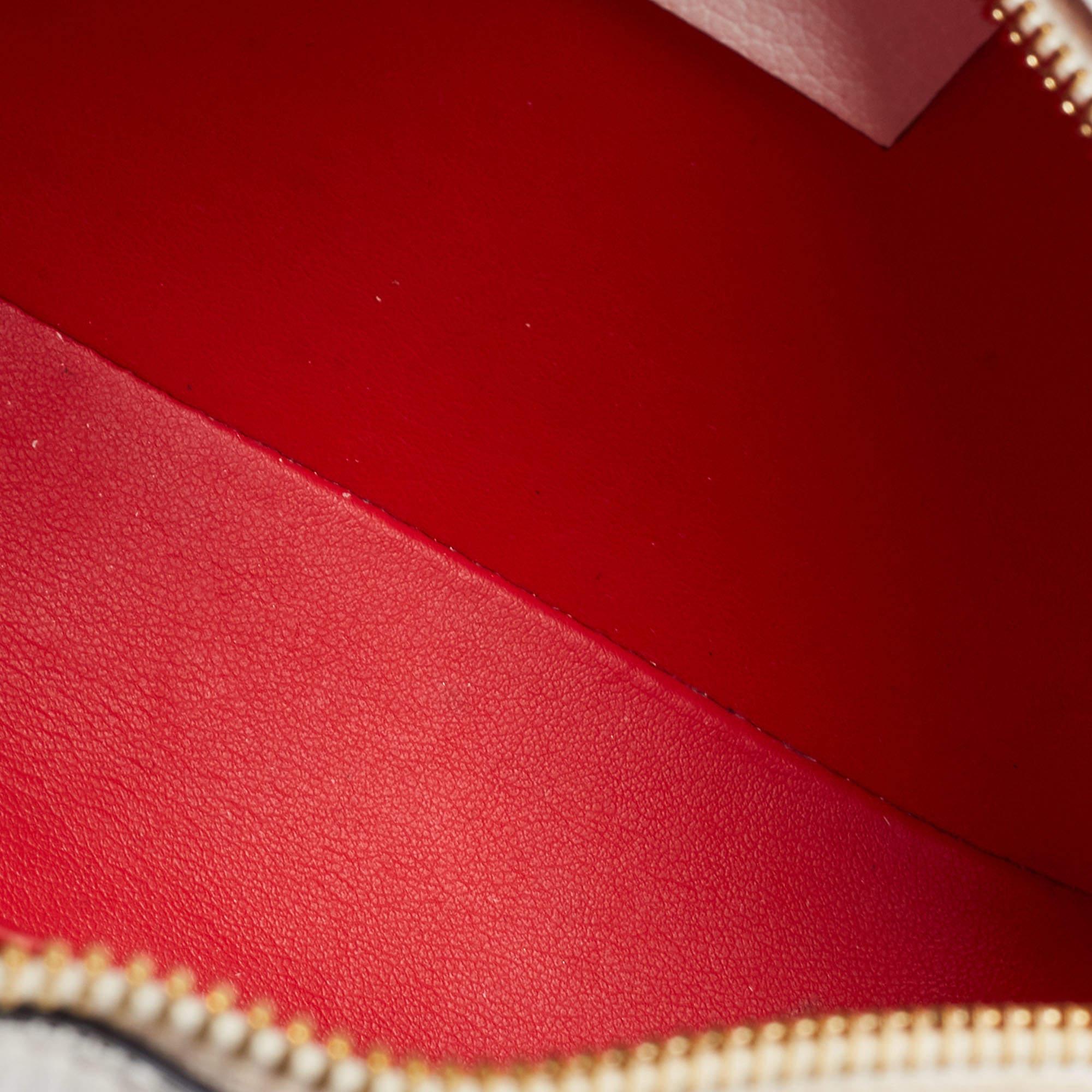 Christian Louboutin White/Red Leather Mini Rubylou Crossbody Bag 1