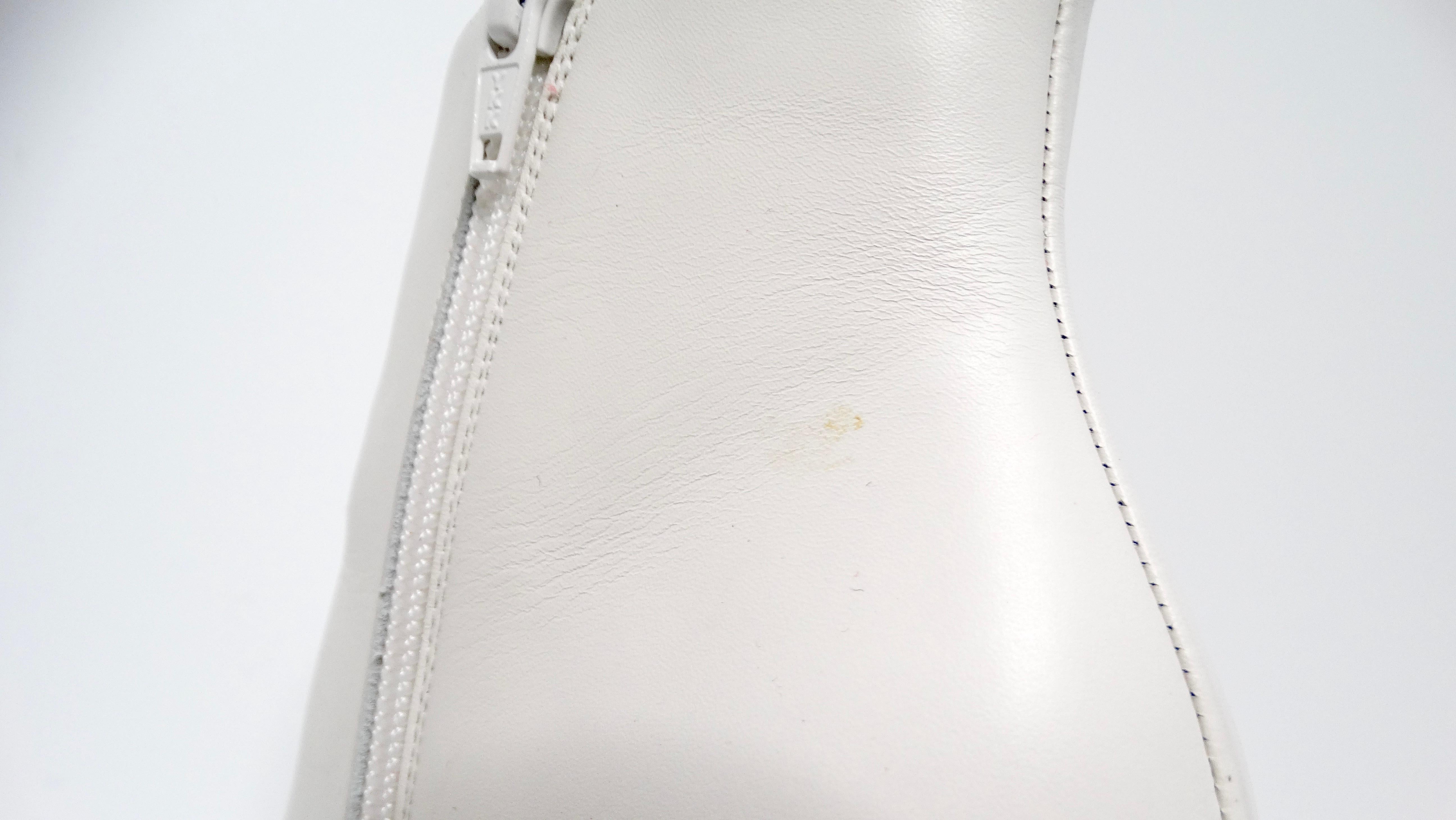 Christian Louboutin White Suzi Folk Smooth Calfskin Ankle Boots For Sale 3