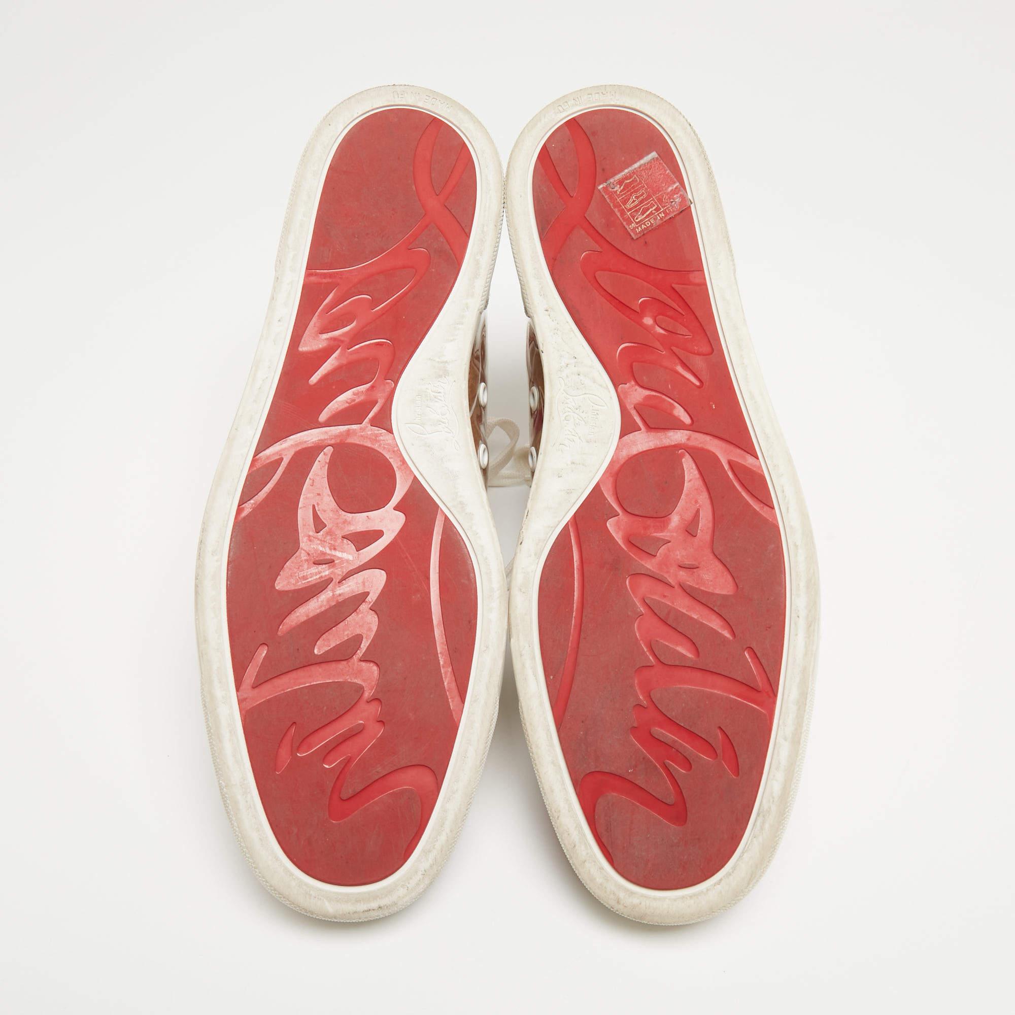 Christian Louboutin White/Transparent PVC and Leather Louis Orlato High Top  1
