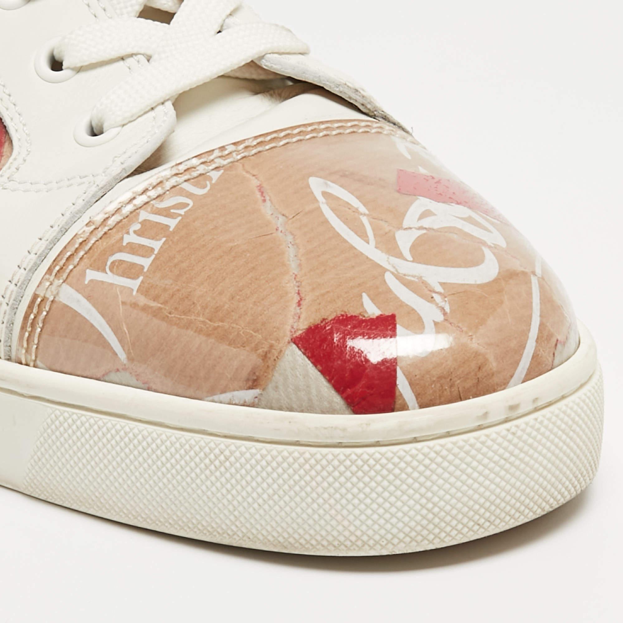 Christian Louboutin White/Transparent PVC and Leather Louis Orlato High Top  3
