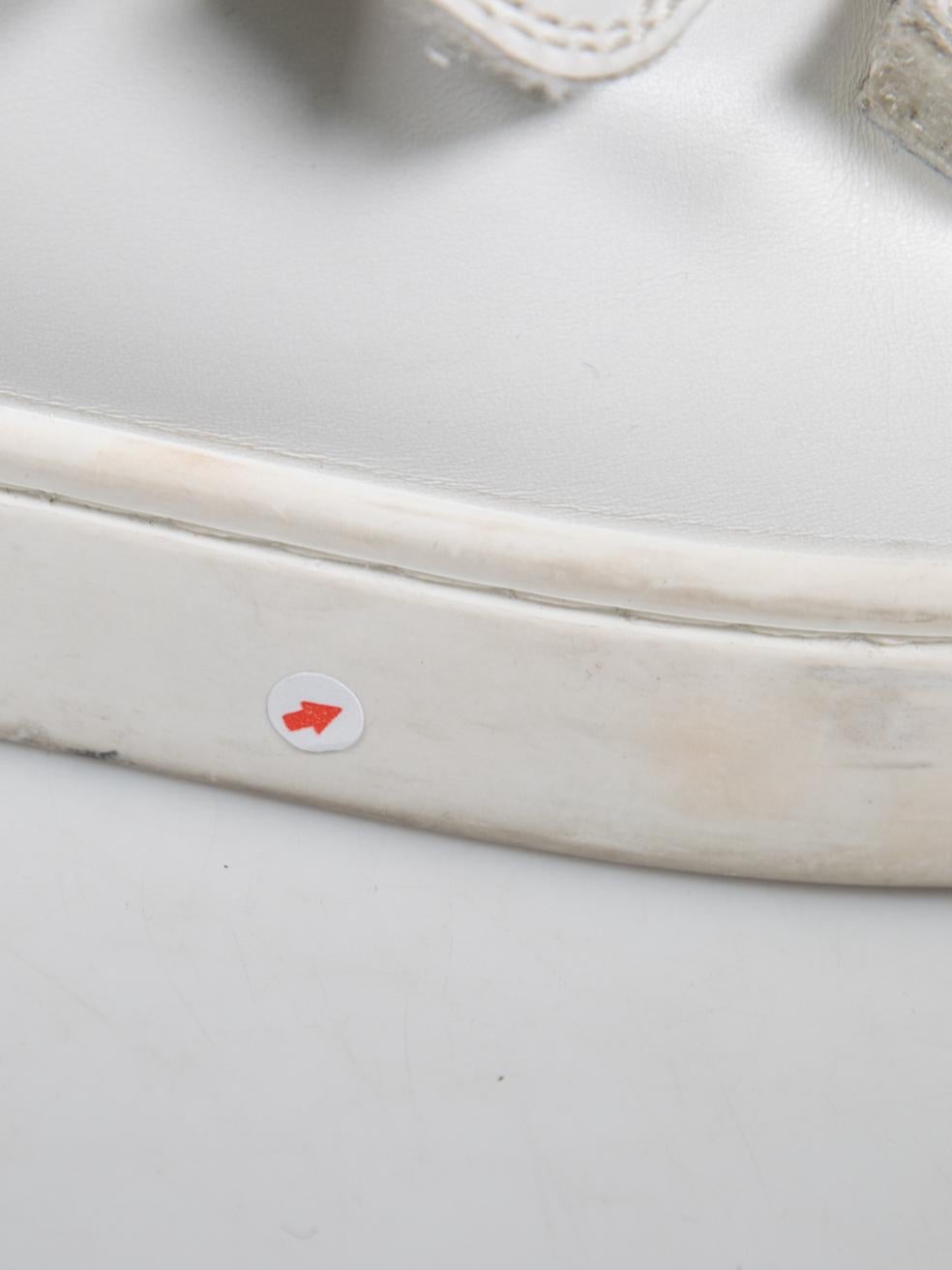 Christian Louboutin Weiße Velcro-Leder-Turnschuhe Größe IT 40 2