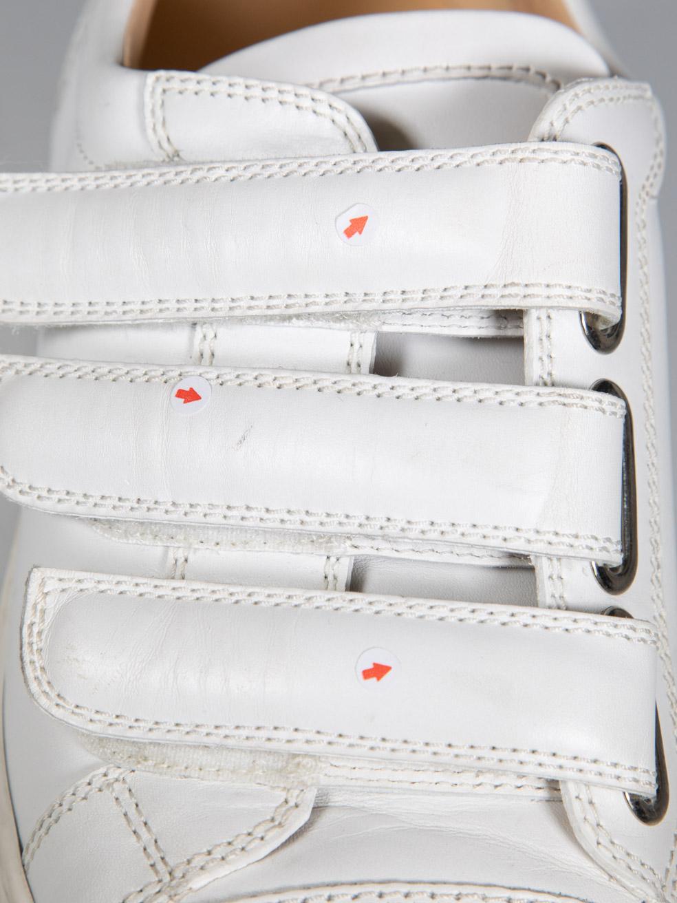 Christian Louboutin Weiße Velcro-Leder-Turnschuhe Größe IT 40 3