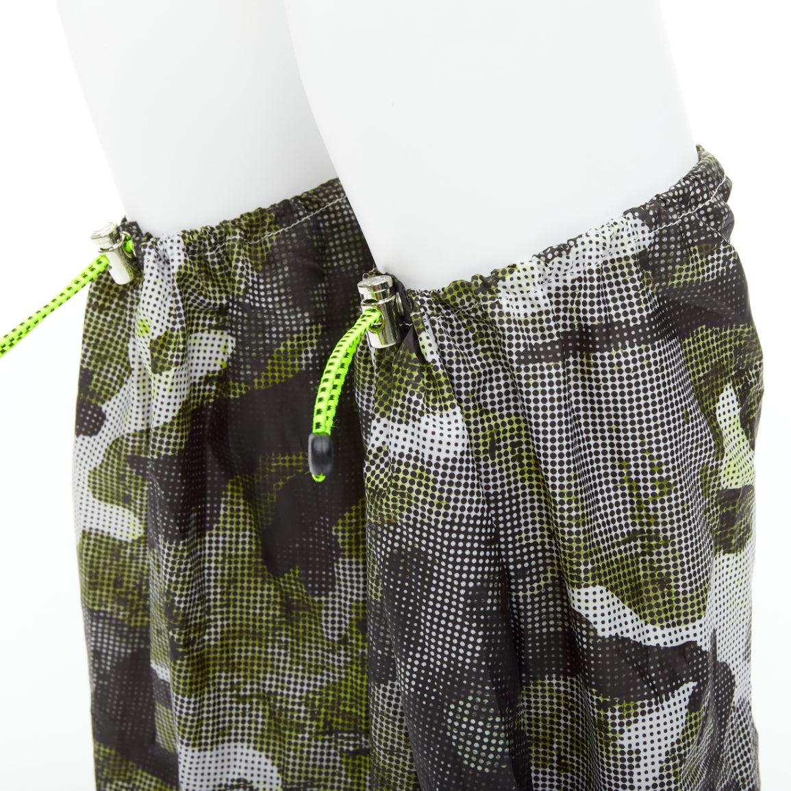 CHRISTIAN LOUBOUTIN Wind Botta 100 green camo nylon heel boots EU38 3