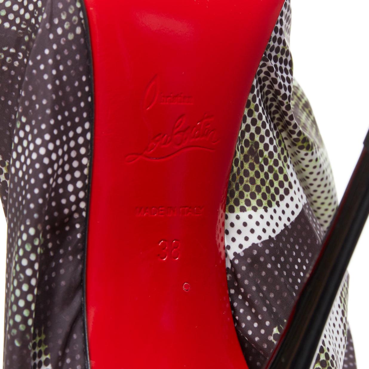CHRISTIAN LOUBOUTIN Wind Botta 100 botas de tacón de nailon verde camuflaje EU38 en venta 4