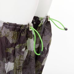 CHRISTIAN LOUBOUTIN Wind Botta 100 green camo nylon heel boots EU39