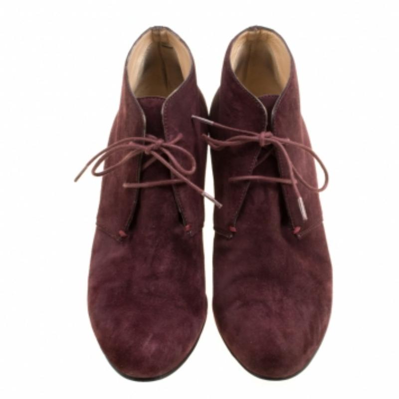 Christian Louboutin - Bottes compacta à talons compensés et à lacets - Taille 38 en vente 1