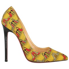 Christian Louboutin Woman Pumps Black Fabric IT 41