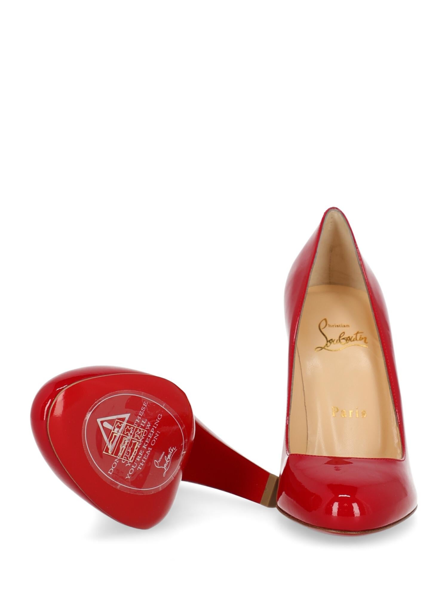 Christian Louboutin Woman Pumps Red Leather IT 36.5 For Sale 1