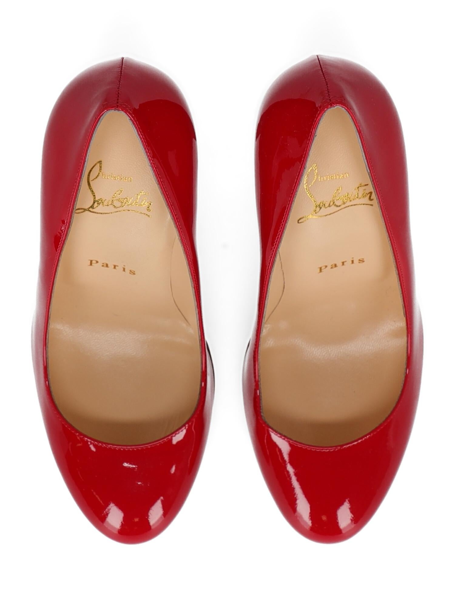 Christian Louboutin Woman Pumps Red Leather IT 36.5 For Sale 2