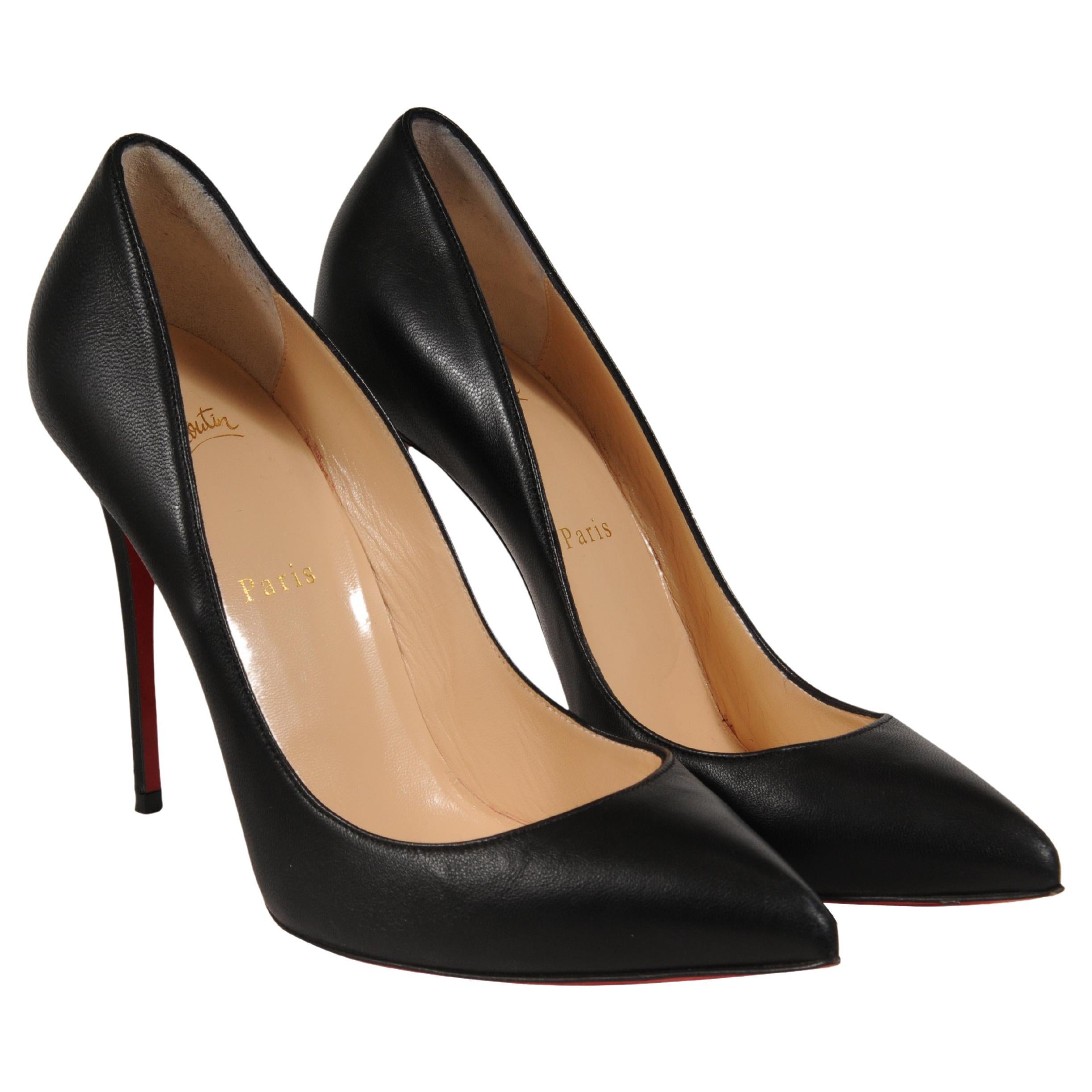Christian Louboutin Women 100mm So Kate Pumps Size US 9.5 IT 39.5 Black Leather