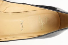 Christian Louboutin Women's 30 Black Patent Leather Pigalle Plato Red Bottom Hee