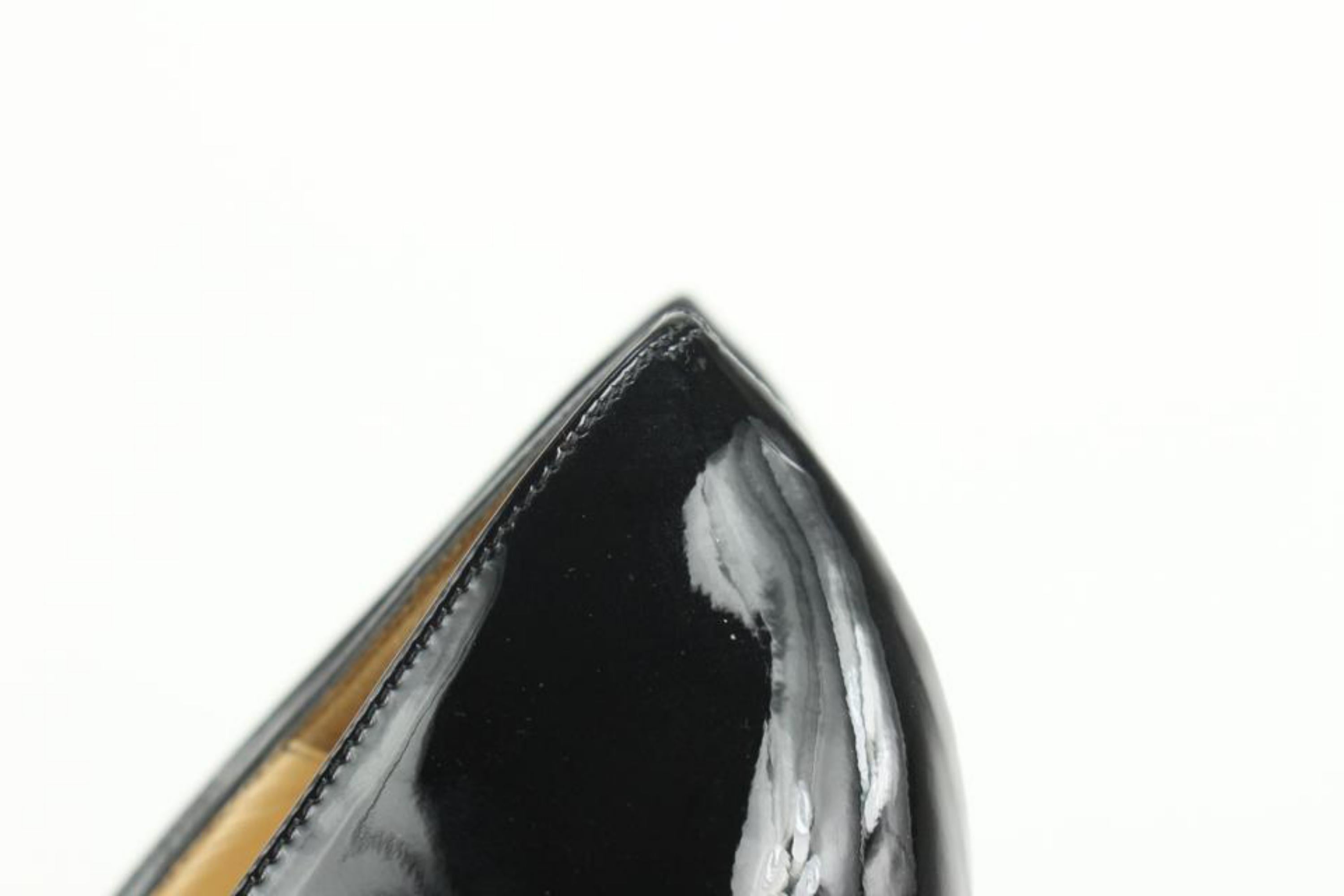 Christian Louboutin - Chaussures 30 en cuir verni noir Pigalle Plato Red Bottom Hee pour femme en vente 3