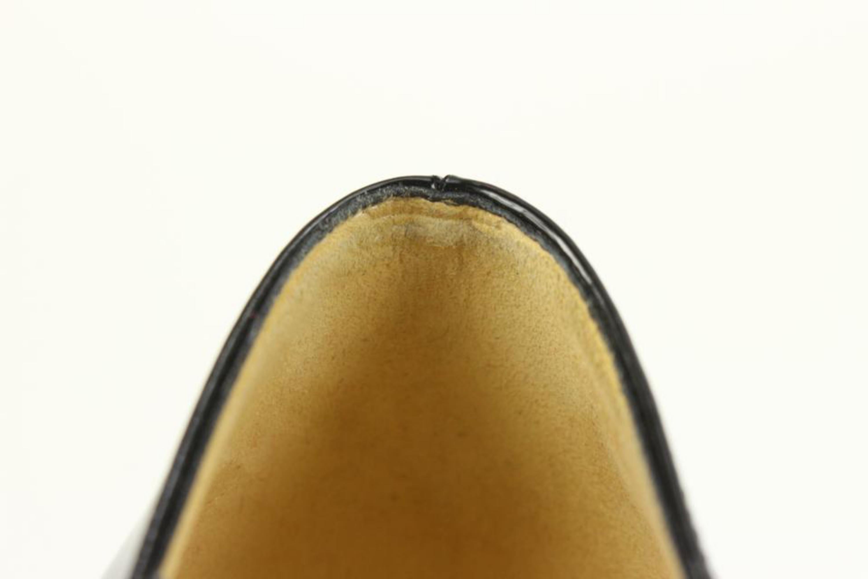 Christian Louboutin Women's 38.5 Black Patent Bianca Platform Heels 128cl34 For Sale 3