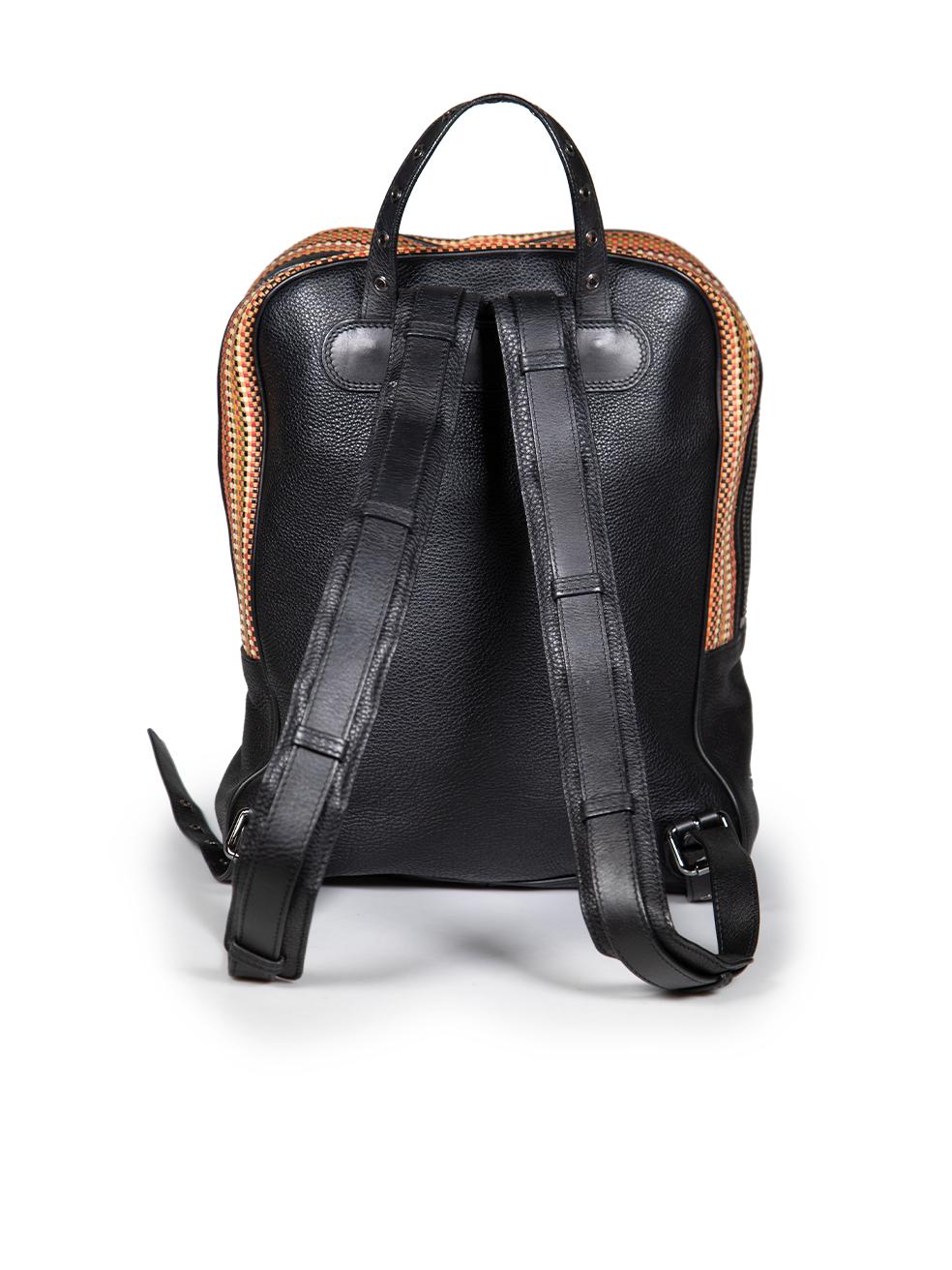 Marron Christian Louboutin Sac à dos Aliosha en cuir tissé