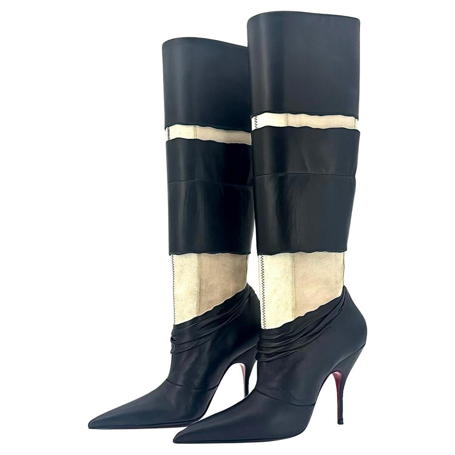 Christian Louboutin x Maison Margiela Xrismarteen 100 Knee High Boots 36