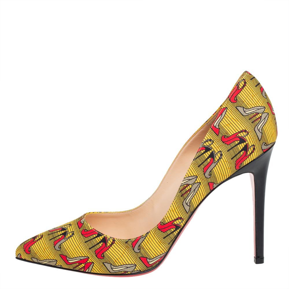 Named after the famous Folies Pigalle nightclub in Paris, this is one of the House’s iconic styles. When we think of stylish shoes, we always think of Christian Louboutin's classic Pigalle style. They're made from yellow canvas featuring shoe