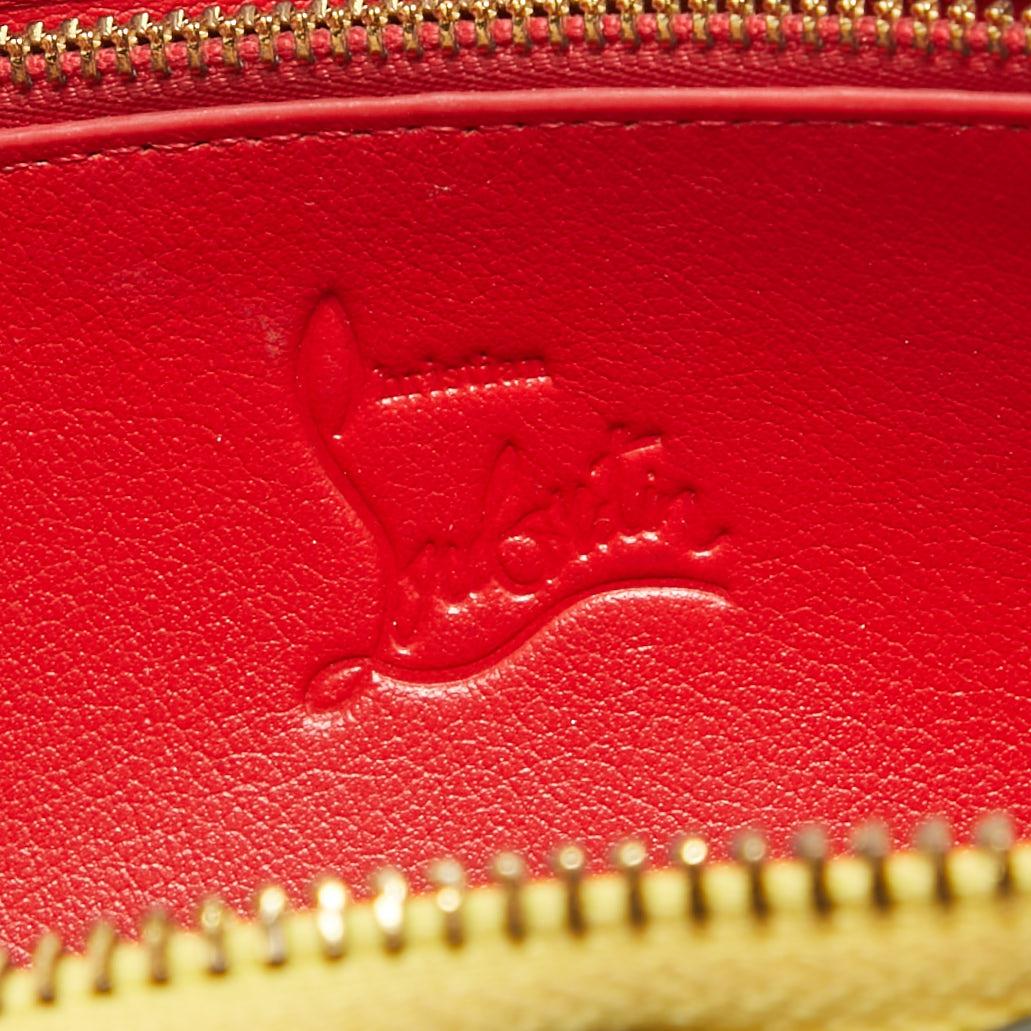 Christian Louboutin Yellow Leather Panettone Continental Wallet For Sale 5
