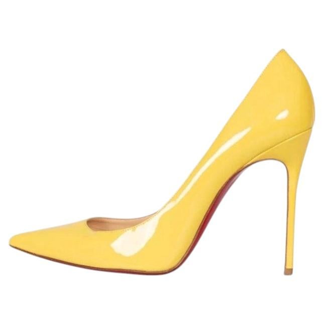 Christian Louboutin Yellow Patent Leather Pumps Sz.39.5