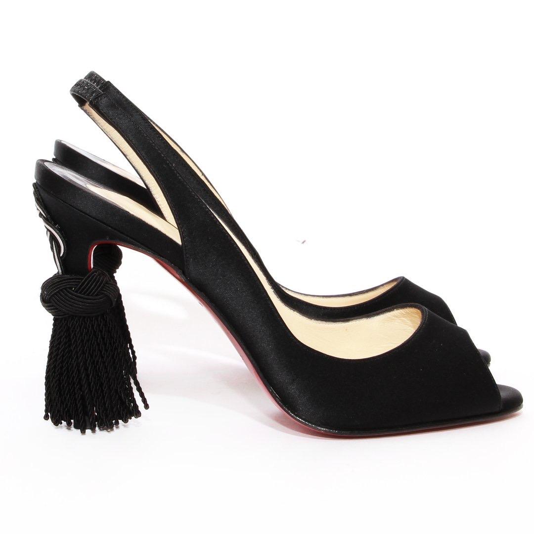 christian louboutin fringe heels