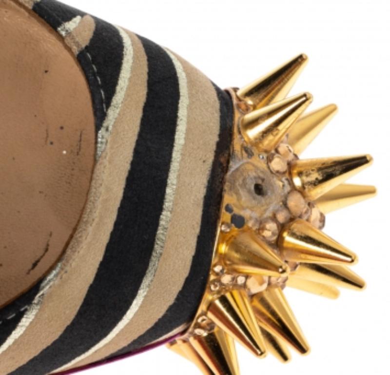 Christian Louboutin Pumps in pelle con stampa zebrata in edizione limitata con punte di asteroide 36 5