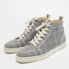Christian LouboutinMonochrome Canvas Rantus Orlato Sneakers Size 41