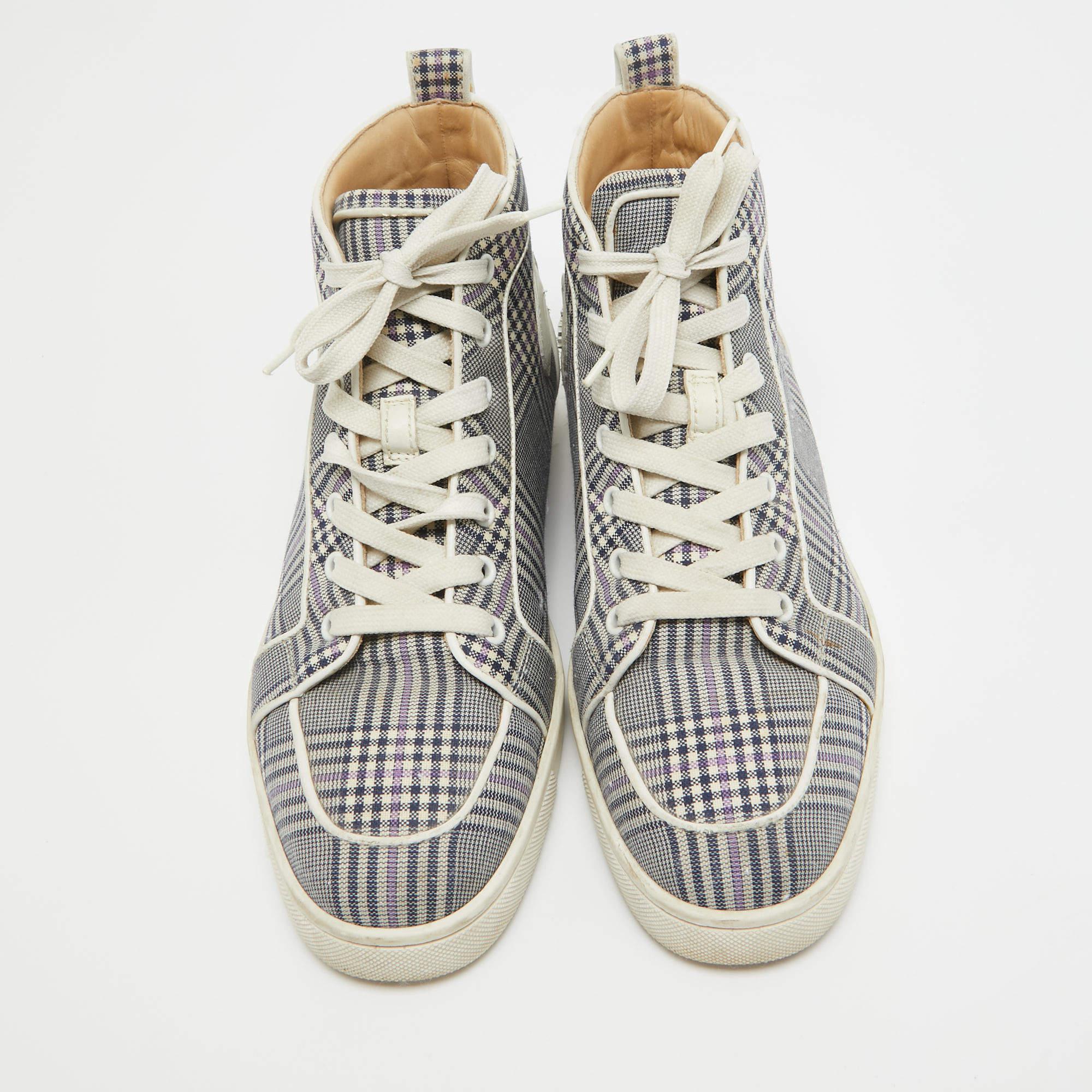 Grigio Christian LouboutinScarpe da ginnastica in tela monocromatica Rantus Orlato Taglia 41 in vendita