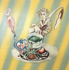 Christian Ludwig Attersee „Großes Suppenschüsselbild“ 2012- Offsetlithographie